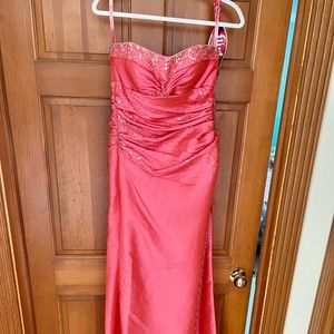 💕 hot pink . coral . prom / pageant / gala dress 💕
